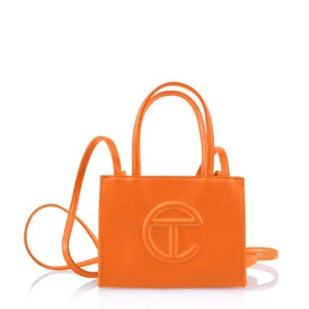 Telfar Orange Small Shopping Bag